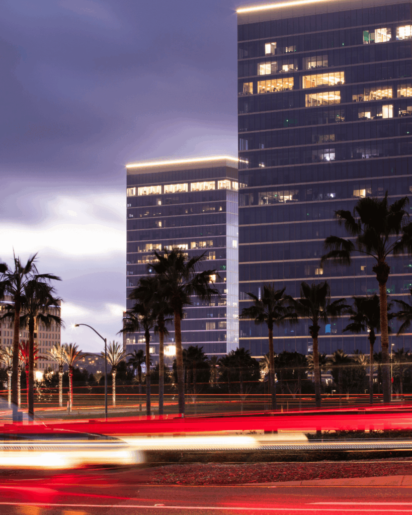 Irvine business district in Irvine, California
